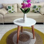 Meja bulat kaki 3 ducco diameter 50cm