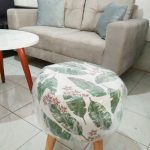 Stool Bulat Kain Sofa Zion 40 cm x 40 cm