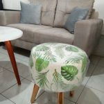 Stool Bulat Kain Sofa Bassano 40 cm x 40 cm